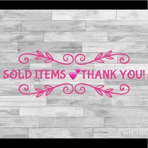 All items sold beyond this point😀